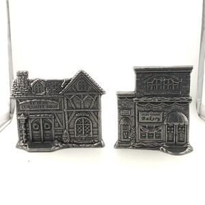 Vintage Carson Freeport Pewter Village Bakery Curiosity Shop 1991 PA